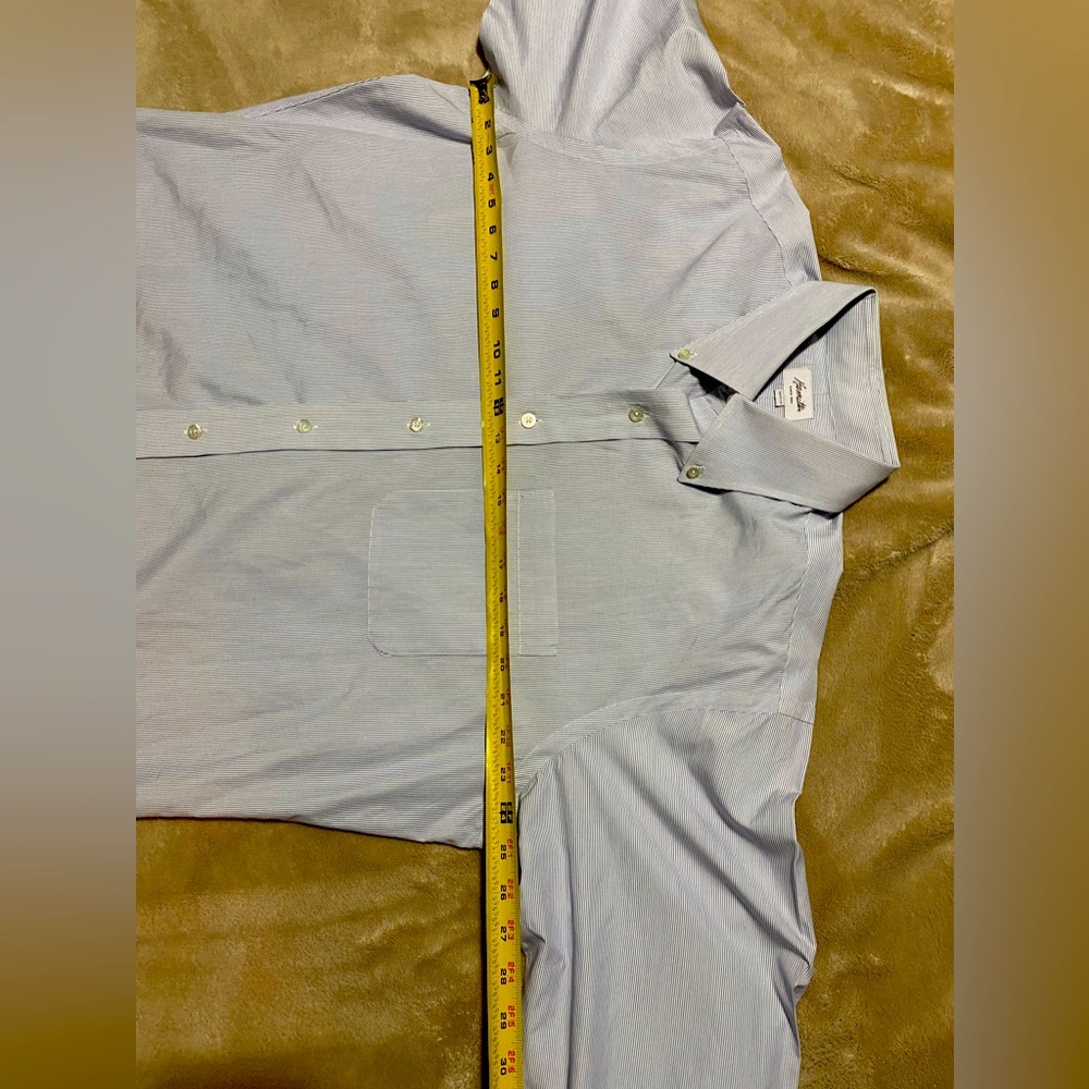 HAMILTON September 13. Xl Black Pinstripe Cotton Button Down Long Sleeve Shirt